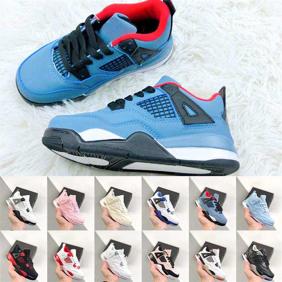 

Kids 4 Retro Black cat Basketball Shoes Toddler TD 4s Red Chicag Boys Girls BasketBall Pour Enfants Athletic Outdoor Sneakers227N, A10