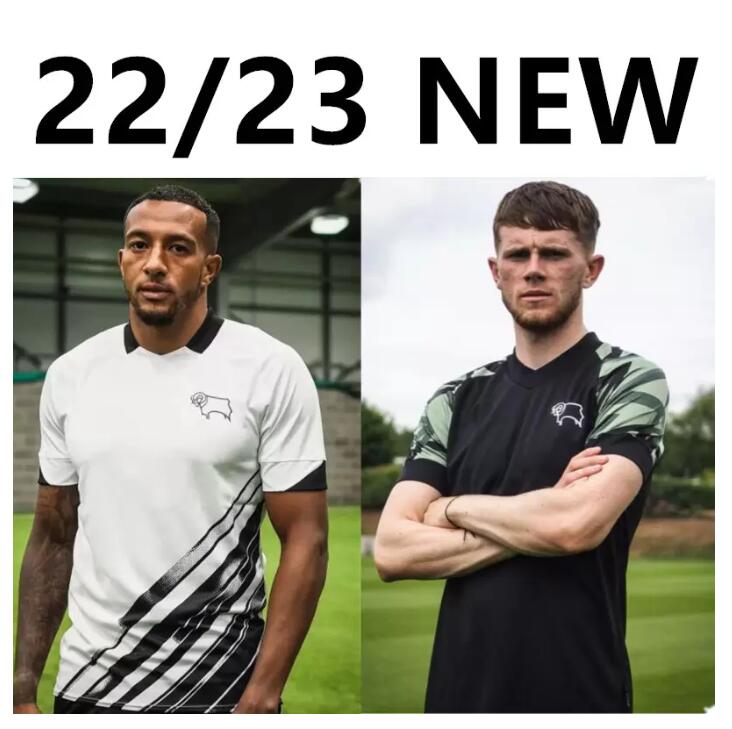 

22 23 DERBY COUNTY soccer jersey ROONEY 2022 2023 home away jerseys LAWRENCE BOGLE WAGHORN BIELIK men Top thailand quality football shirt 666, Black