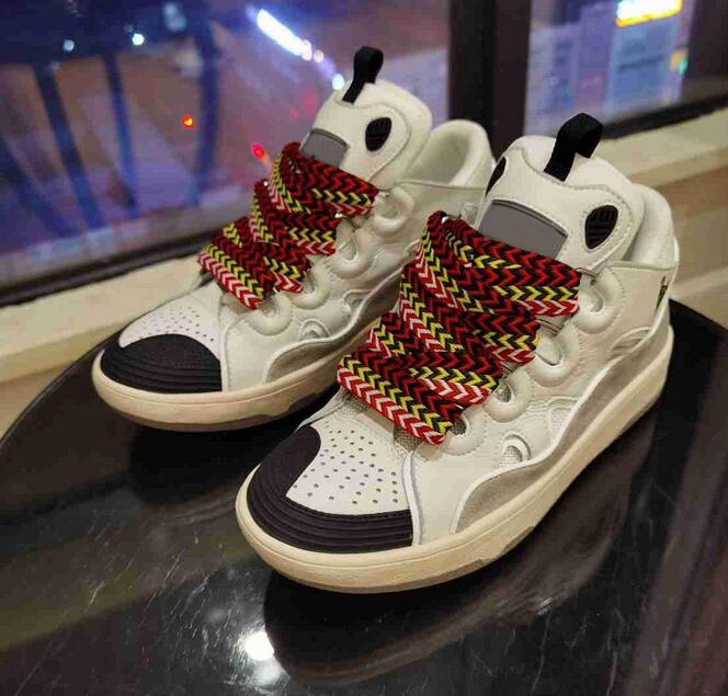 

LAN VIN luxury casual shoes special calfskin embossed leather sliding edge Napa men's and women's mesh woven lace-up rubber sole sneakers Lan vin, Customize