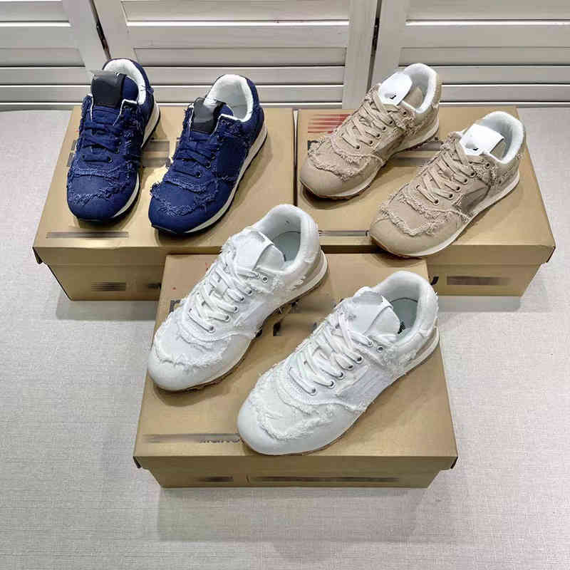 Marque Casual Chaussures 2022 nouvelles baskets de marque M family co petites chaussures blanches bord brut course en plein air