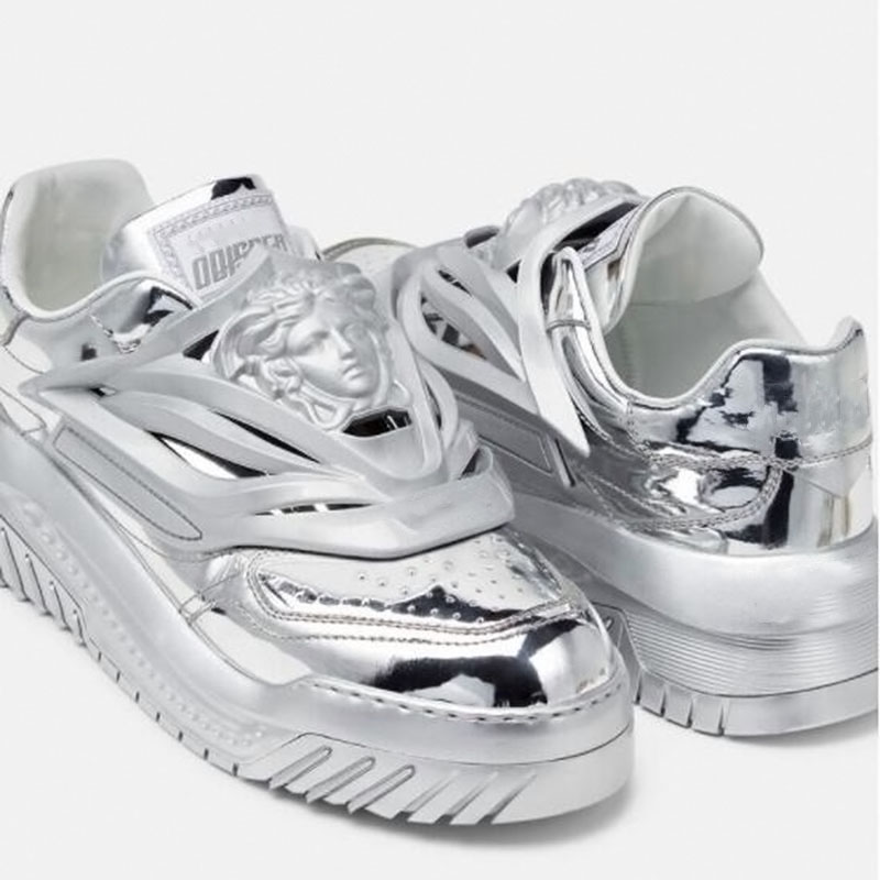 

Italy ODISSEA sneakers Thick Greek soles Casual Shoes triple black white multi-color 100% cattle leather men Medusa Trainers 22