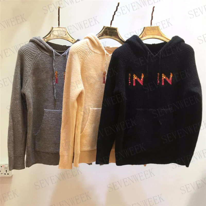 

Designer Letter Hoodie Sweaters Tops For Women Knitted Sweatshirts Long Sleeve Ladies Wool Sweater Clothes, Extra shipping/no ship