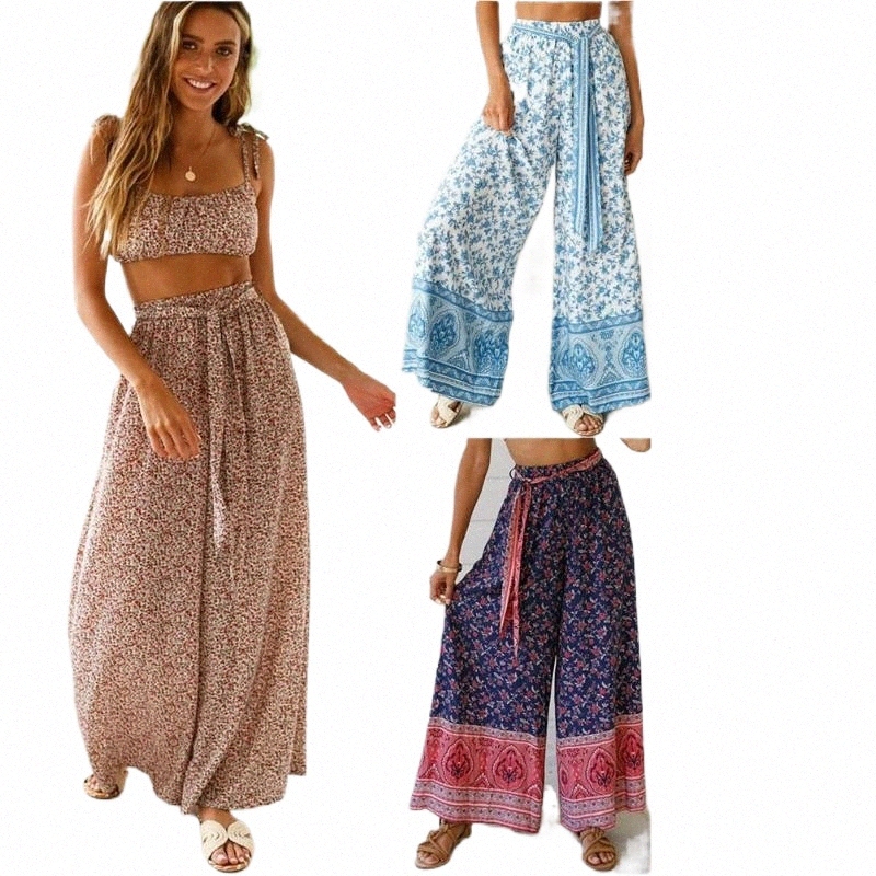 

Women's Pants & Capris women's Ladies Fashion High Waisted Wide Leg Harem Trousers Palazzo Loose Beach Pants With Sashes & Capris Z9kp#, Light blue