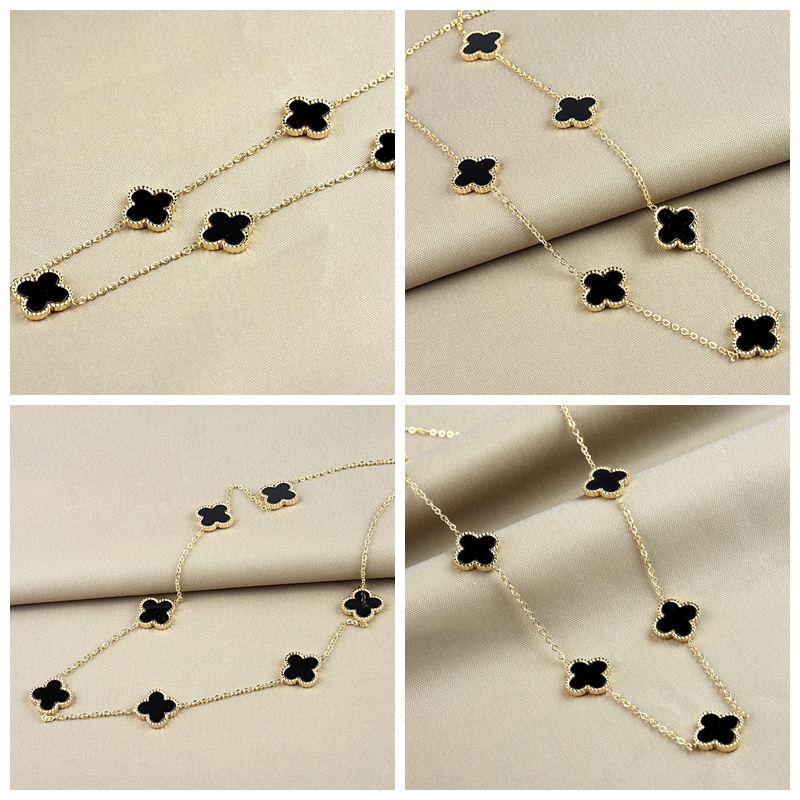 

Fine Design Gold Clover Pendant Necklace Jewelry for Women Gift