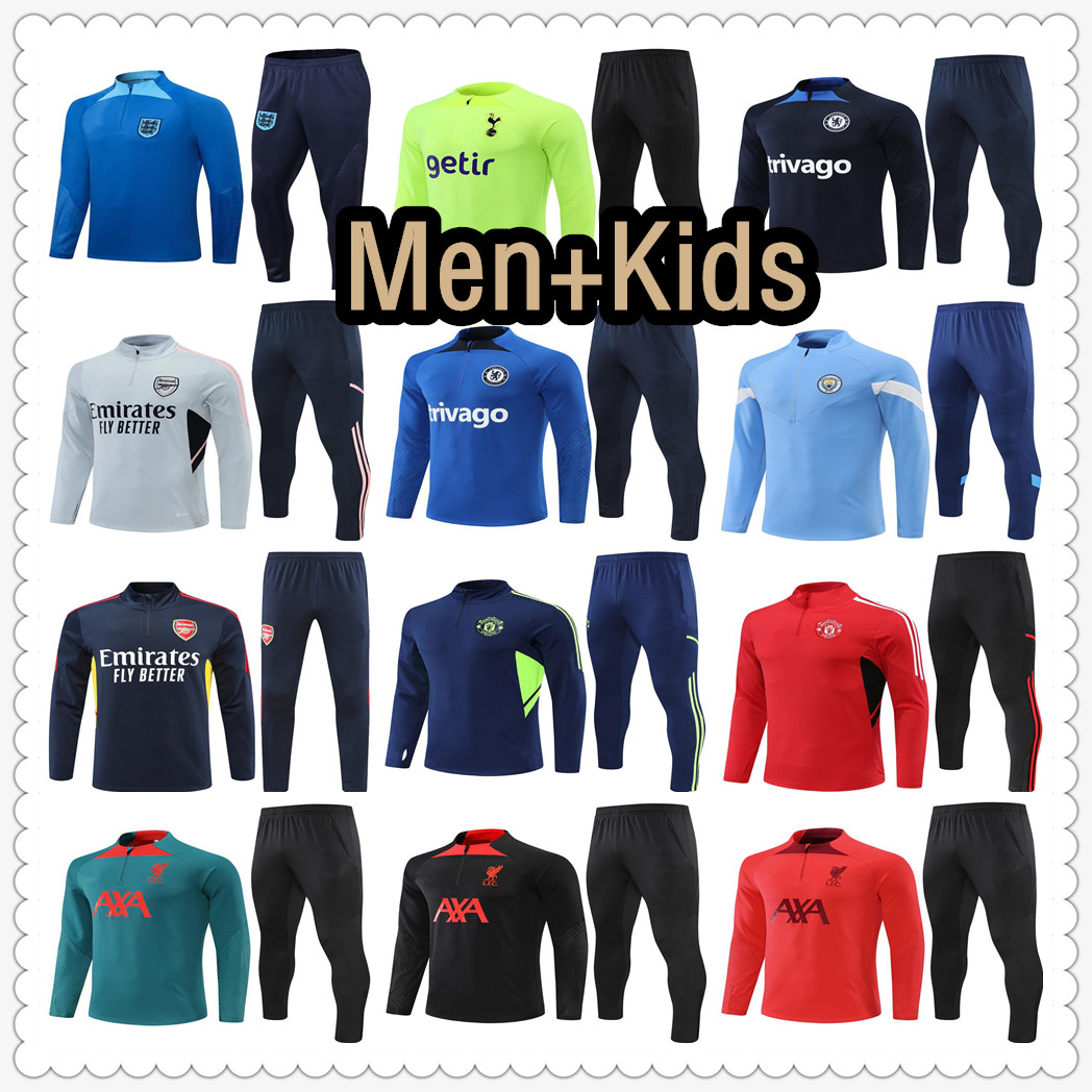 

22 23 Mens and kids kit soccer tracksuit jerseys 2223 football jersey training jacket pants chandal futbol survetement foot maillot de shirt 666