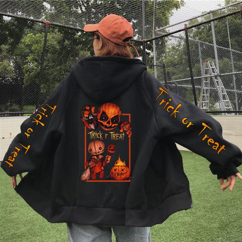 

Men's Hoodies Trick R Treat Sam Pumpkin Halloween Hoodie Sweatshirt Unisex Horror Jacket Zipper, Black