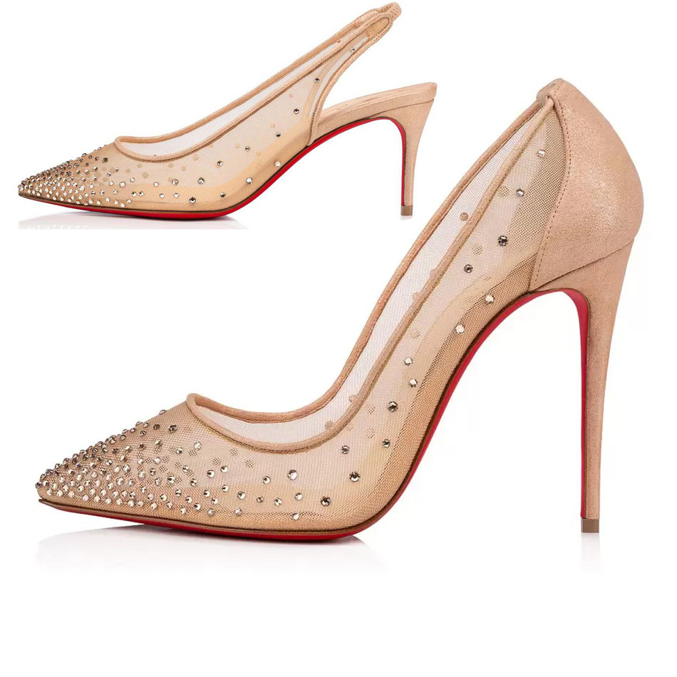 

Luxury Famous Lady Sandals Bottom Follies Strass 70-100 mm Elegant Women Pumps Wedding Party Classic Summer Pointed Toes Mesh Sexy Sandal High Heels Box -43