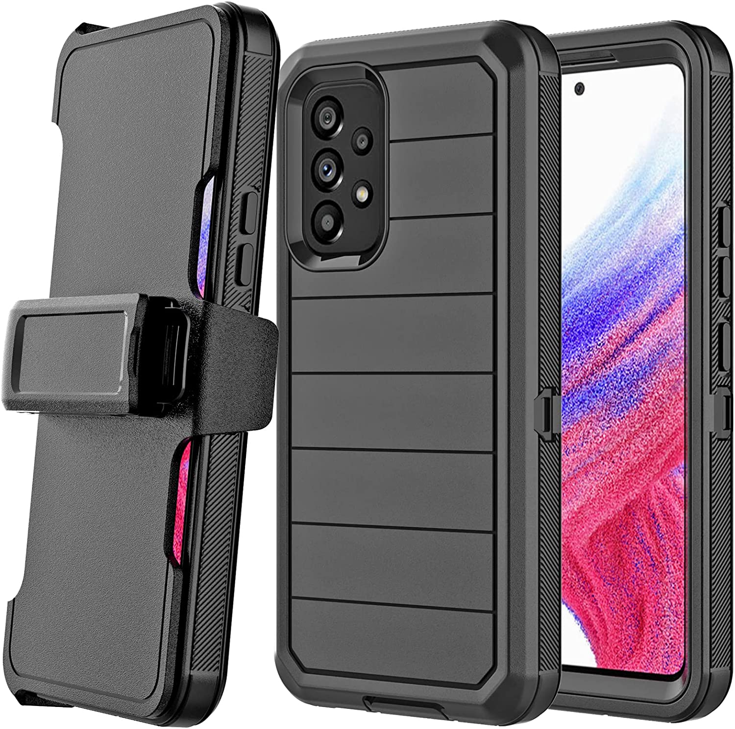 

Phone Cases For Samsung S9 S10 S21 S22 S23 PLUS ULTRA NOTE 8 9 10 PLUS A02S A32 New Design Heavy Duty Shockproof Anti-drop Belt Clip Kickstand Defender Protective Cover, Please note the colors you want