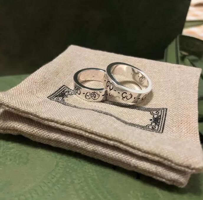 

Women Designer Ring For Man Fashion Skull Letter Fine Silver Luxury Rings Jewelry acelet