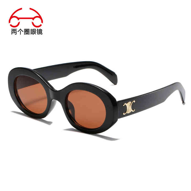 

Sunglasses Two circle New Arc de Triomphe women's sunglass and the same white black oval Sunglass
