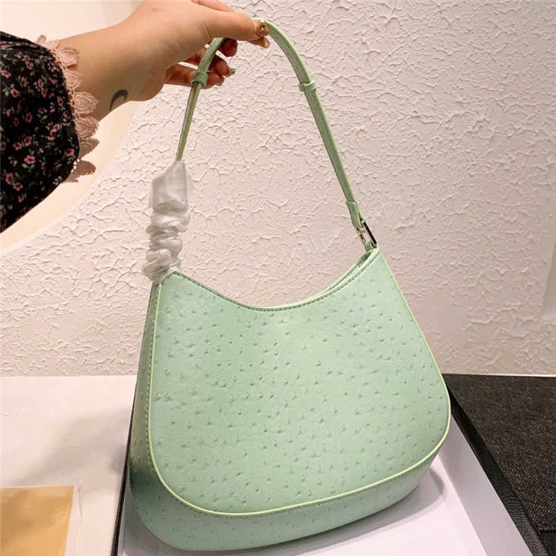 

Designer Handbag Underarm Shoulder Bag Half Moon Hobos Tote Bags Purses Wallet Geometric Ostrich Skin Waist Letters Classic Women Ladies Lux, 96