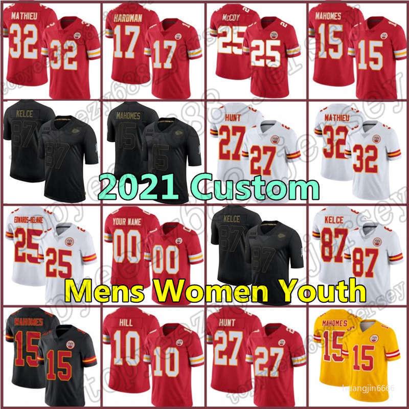 college wear 15 Patrick Mahomes Kansas Custom City Mens Chief 87 Travis Kelce Football Jerseys 32 Tyrann Mathieu 10 Tyreek Hill-image-798682160