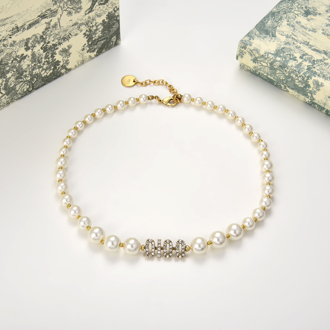 

Woman Designer Choker Pearl Necklaces Pendant Necklace Fashion Jewelry Luxury Letters ge