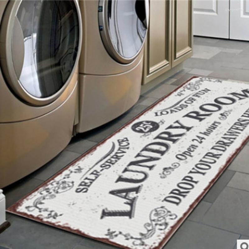 

Carpets Modern Laundry Room Mat Home Entrance Doormat Hallway Decoration Floor Carpet Balcony Anti-Slip Long Rug