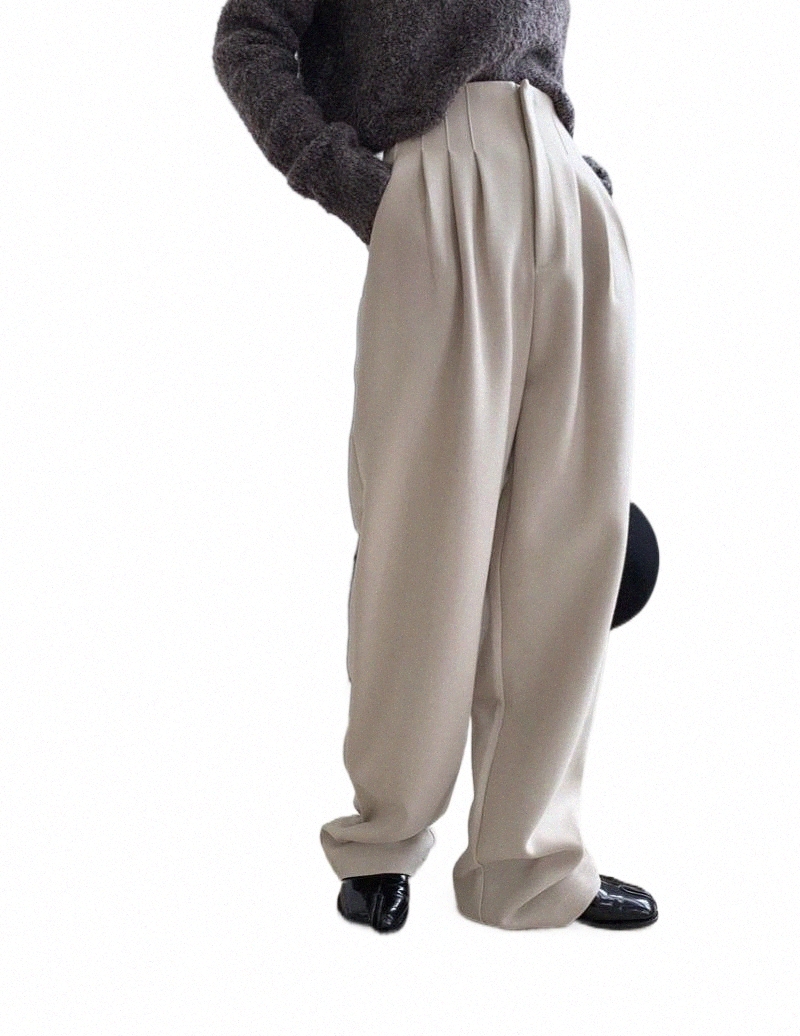 Women's Pants & Capris woman Model Wool Classic Trousers Women's Pants & Capris K9kA#-image-798372131