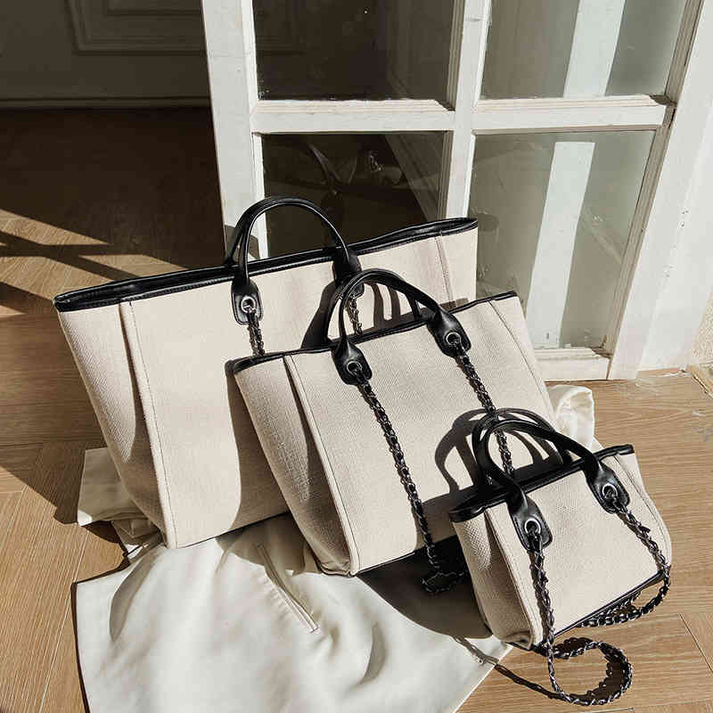 

Bags New style chain straddle canvas bag Purses handbags trend item, Small brown