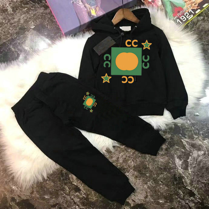 

2-11 years children's Clothing Sets BABY boys girls Garment Autumn Winter Pattern kids Designer Sweater Suit kids coat pants GU00108, White hooded