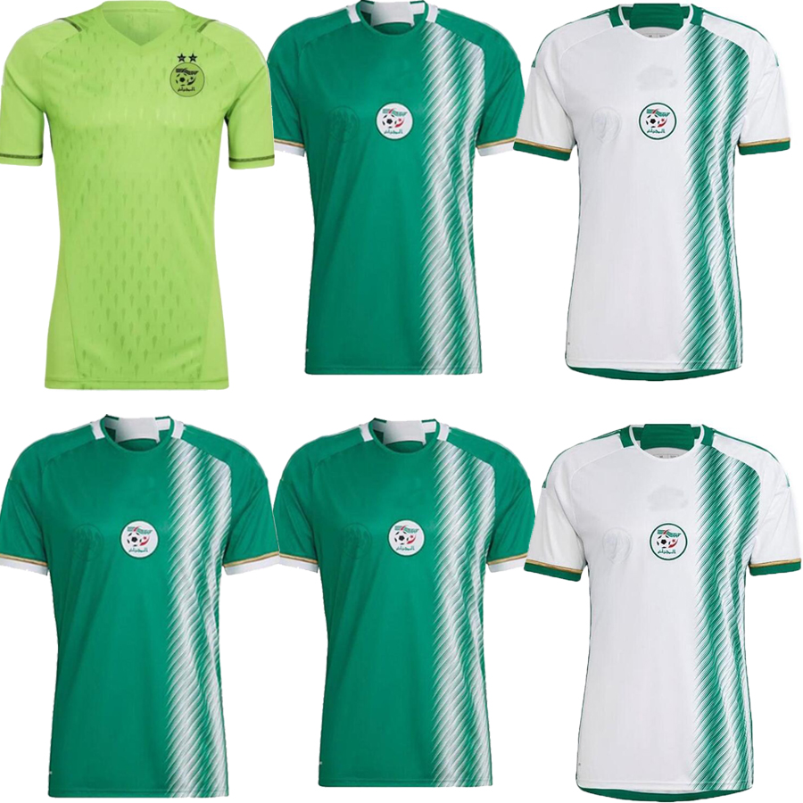

top Algerie Soccer Jerseys 2022 2023 white away green MAHREZ FEGHOULI BENNACER ATAL 22 23 Algeria football kits shirt men kids sets maillot de foot