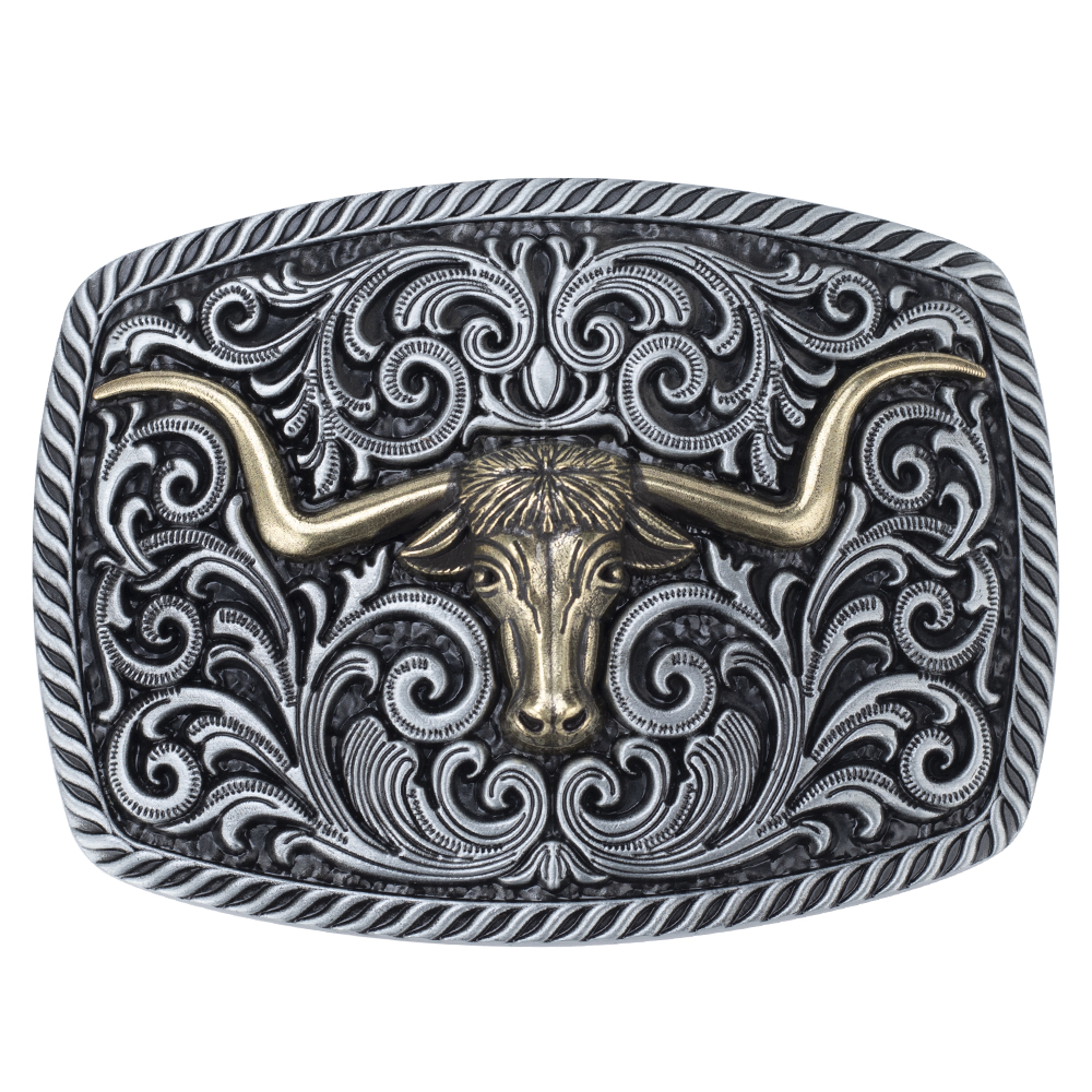 

Cow Head Square Alloy Belt Buckle For Men Western Cowboy Belt Accessories