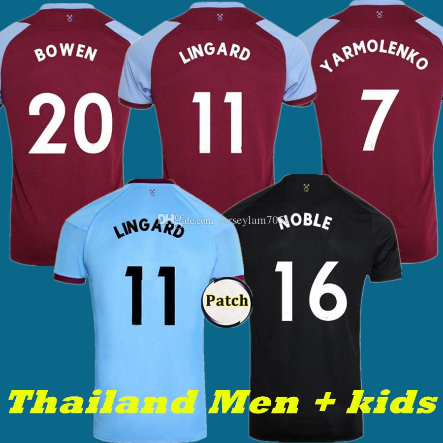 college wear 20 21 LINGARD WEST soccer jerseys 2020 2021 NOBLE HAM BOWEN UNITED LANZINI NOBLE football shirt men kids kit 125 y-image-798692534