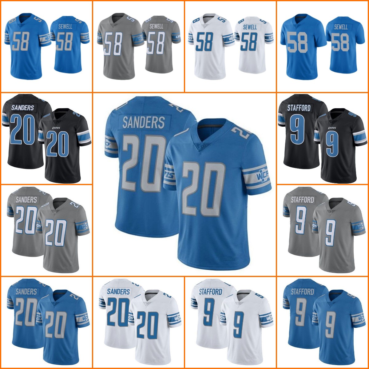 

Football Jersey Custom Detroit''Lions''MEN Matthew Stafford Vapor Untouchable Color Rush Limited Player''NFL''Women Youth Wholesale, 13