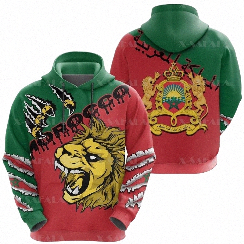 

Men's Tracksuits men's Tracksuits Morocco Emblem With Coat Of Arms Country 3D Print Zipper Hoodie Man Female Pullover Sweatshirt Hooded Jersey Casual-2Men's 63VO#, Zipper d1055