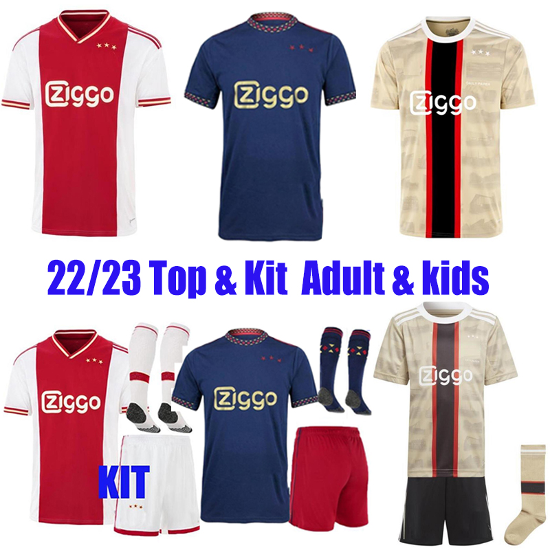 

2022 2023 TADIC soccer jersey football shirt BERGHUIS HALLER BLIND KLAASSEN GRAVENBERCH CRUYFF BLIND 22 23 Home Away and Third mens Adult kids Tops Kit, Home kit