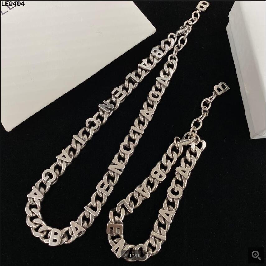 

Titanium steel Great B letter Thick chain necklace female exaggerated temperament retro glamorous earrings women Punk 18K gold plated bracelet bangle Jewelry B03q, Mixed colors