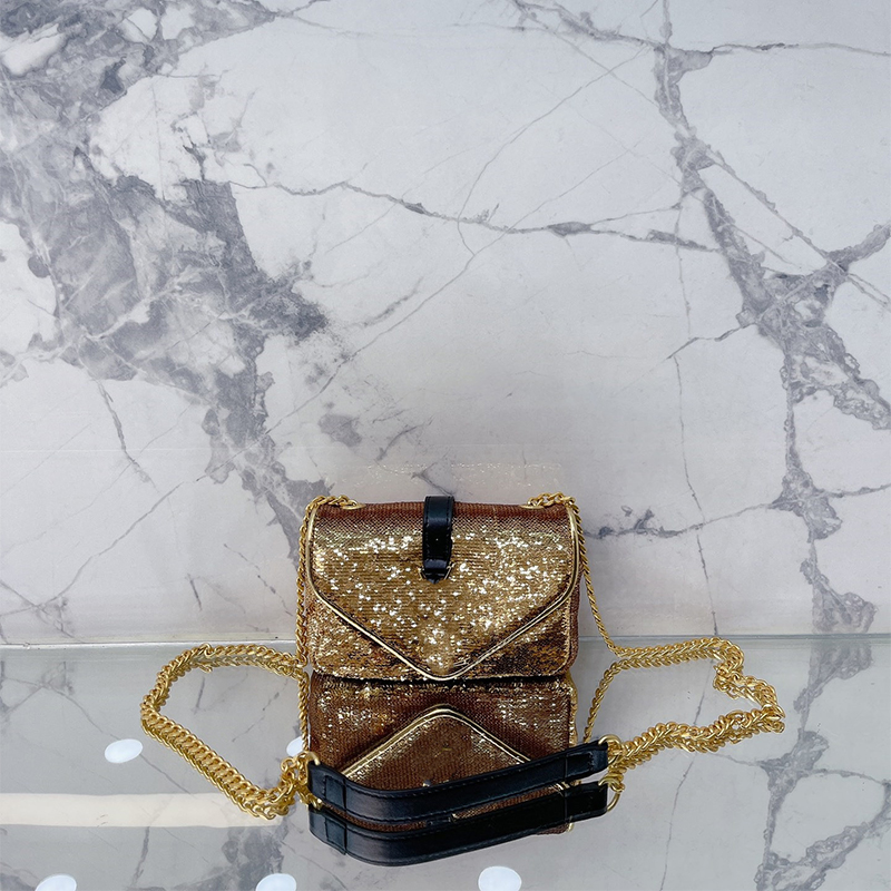 

high quality designer bag woman chain luxury shoulder bags gold glitter handbag crossbody dinner bag sacoche the tote channel handbags coin purse wallets