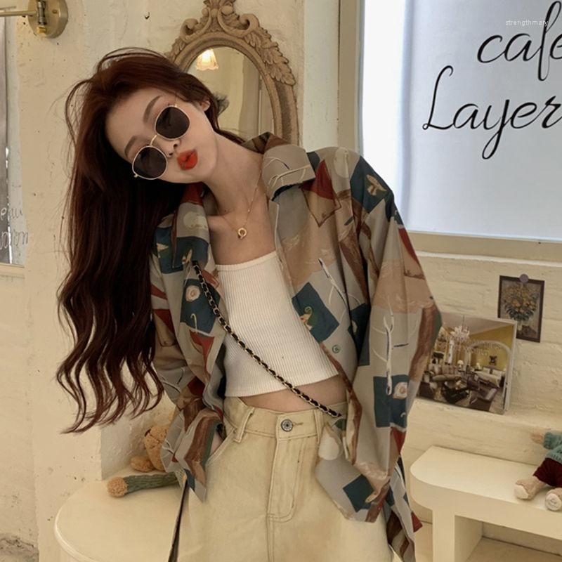 

Women' Blouses Vintage Clothes Chiffon Blouse Shirt For Women Street Style Tunic Long-sleeve Summer Top Elegant, Yellow