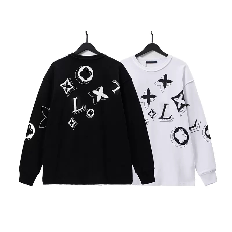 

Mens Fashion Hoodies Men Designer Hoodie Casual Pullover Long Sleeve High Quality Loose Fit Womens Sweaters Size S-3XL, Black