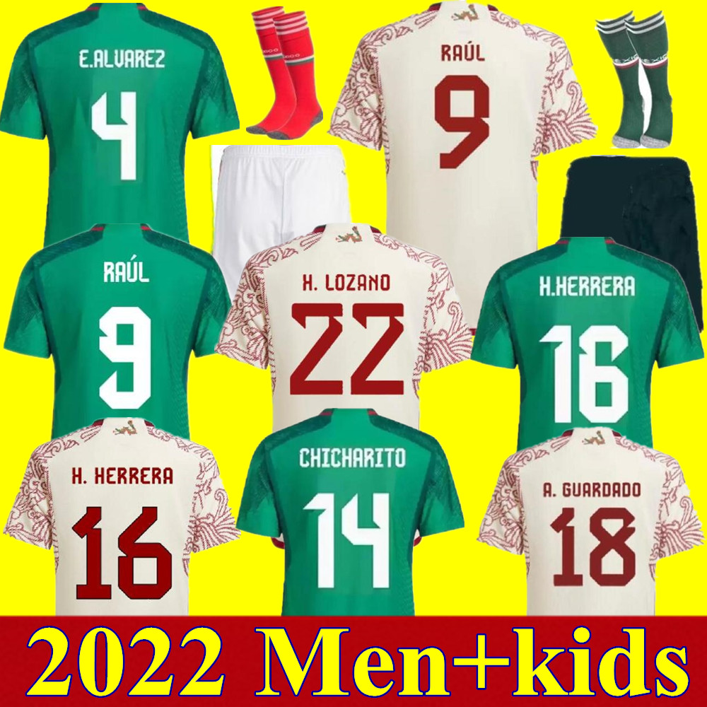

2022 Mexico soccer jersey RAUL LOZANO WORLD H.LOSANO CUP GUARDADO CHICHARITO G DOS SANTOS 22 23 football shirt tops men Women kids kit sets uniform camiseta de futbol, Kids home