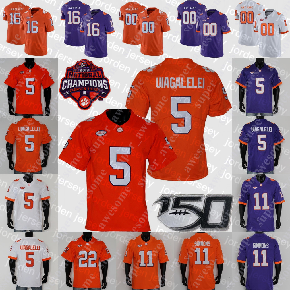 

NEW American College Football Wear NCAA Clemson Tigers Football Jersey Will Shipley D.J. Uiagalelei Bryan Bresee Trenton Simpson Myles Murph, 150th-orange