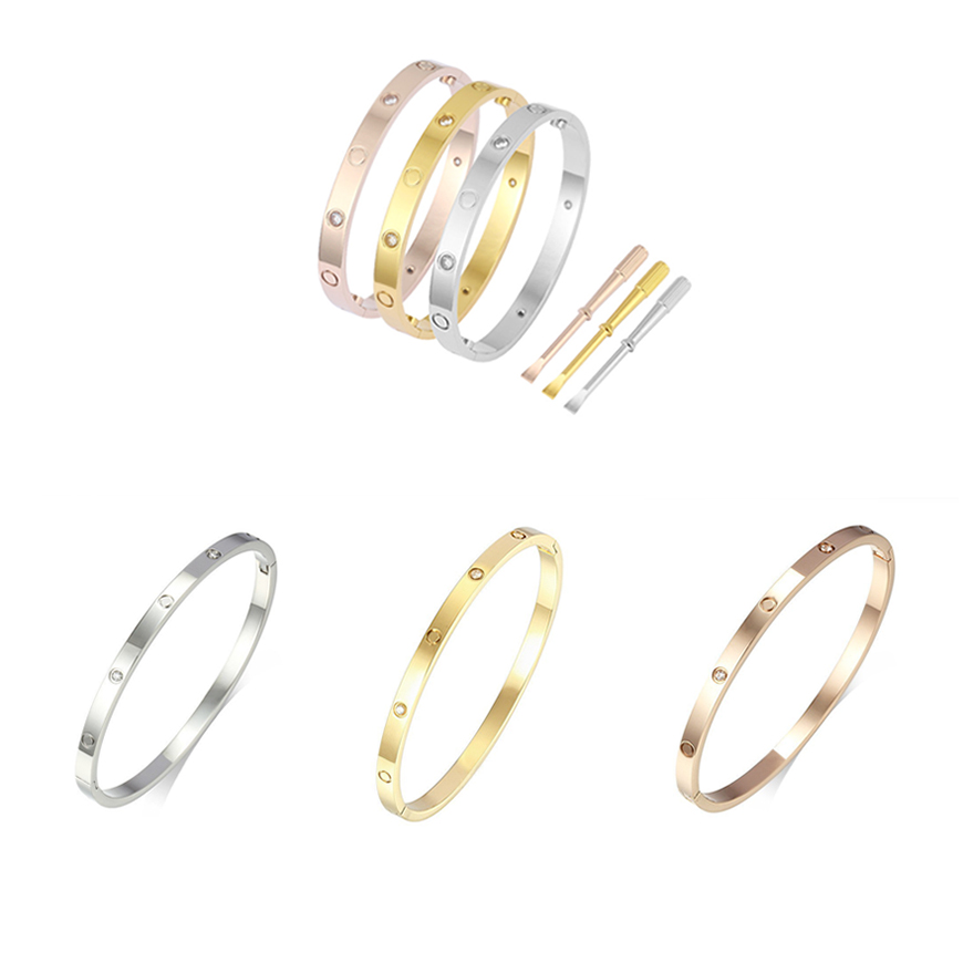 

Bangles Nail Bracelet Designer Bracelets Luxury Jewelry For Women Man Fashion Bangle Titanium Steel Alloy Gold-Plated Craft Never Fade Not Allergic Store Gift