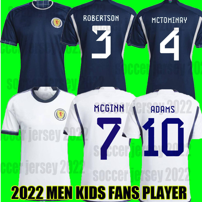 

2022 2023 Scotland Soccer Jerseys National Team Blank John McGinn Scott McTominay Andy Robertson FRASER ADAMS HANLEY DYKES men kids kit home away football shirts, Third epl