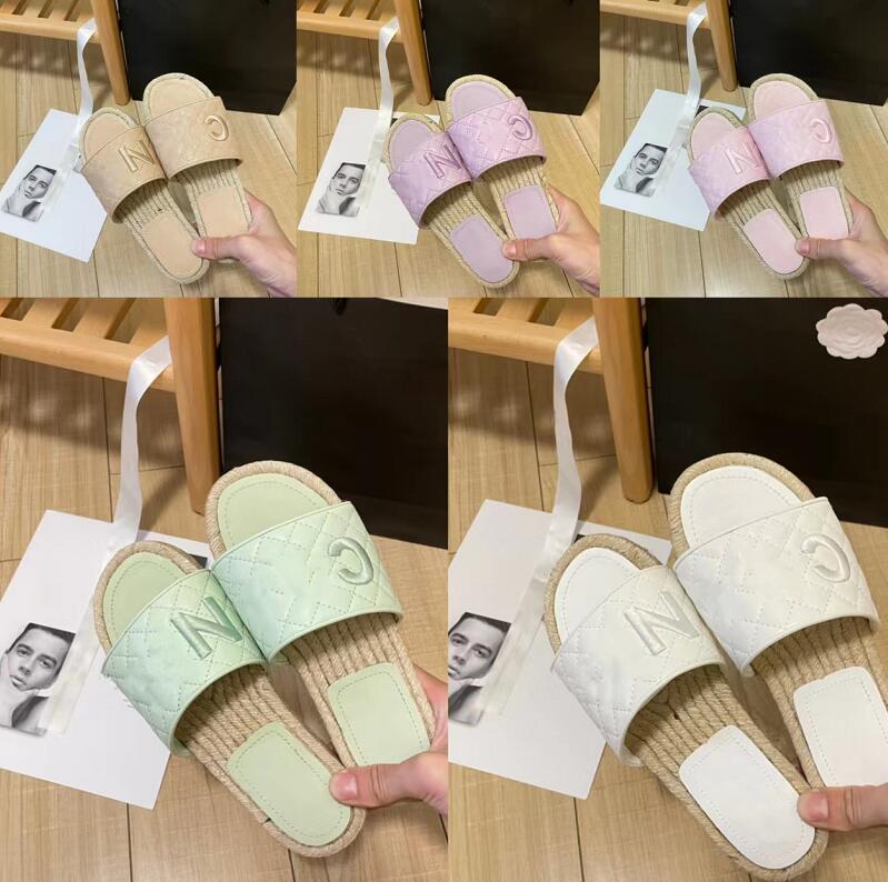 

Womens Fisherman Slippers Weave Shoe Sole Sandal Flat Bottom Designer Summer Women Beach Shoes Rhombus Leather Slippers Top Quality Sandal, Not for individual sale