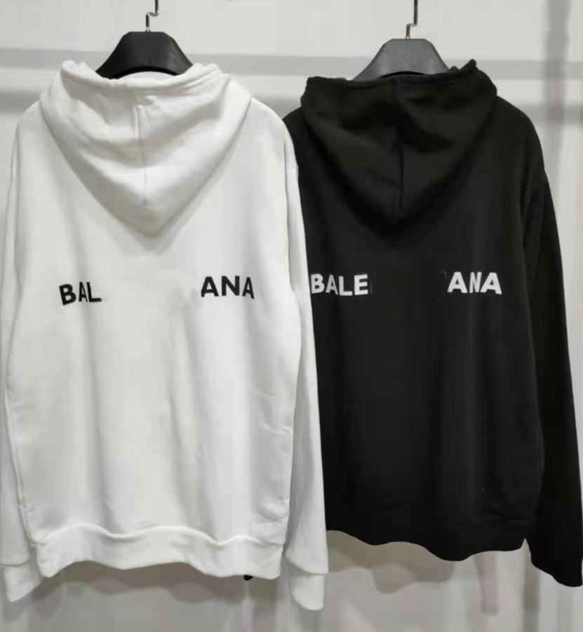 Designer Balencigas Balanciagas Hoodie Paris Front And Back Letters Plush Sweater Pure Cotton Men's And Women's Fashion Brand Hoodie Si-image-798988713