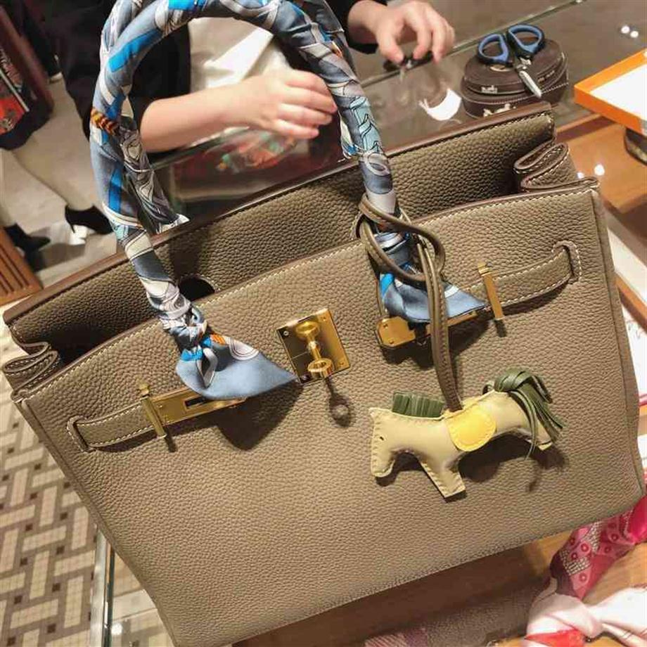

Herme handbags birkins 35 40cm Bags Handbag new large litchi pattern platinum female hand-held Messenger Red bride crocodile189L, Crocodile white large (full leather upgr