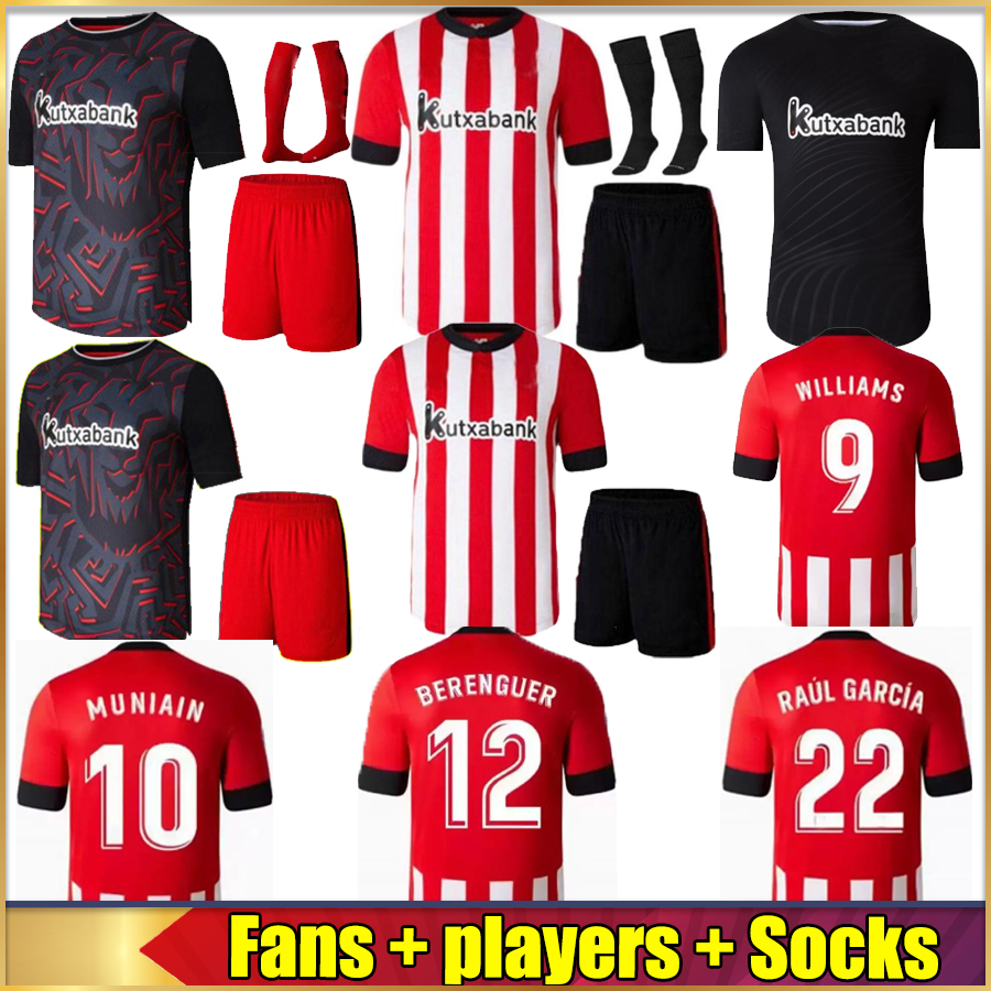 

22 23 Bilbao Soccer Jersey for adult kids kit WILLIAMS goalkeeper shirt Athletic I.MARTINEZ RAUL GARCIA YURI B. MUNIAIN YERAY 2022 2023 Camiseta leones Camiseta Futbol, 22 23 goalkeeper