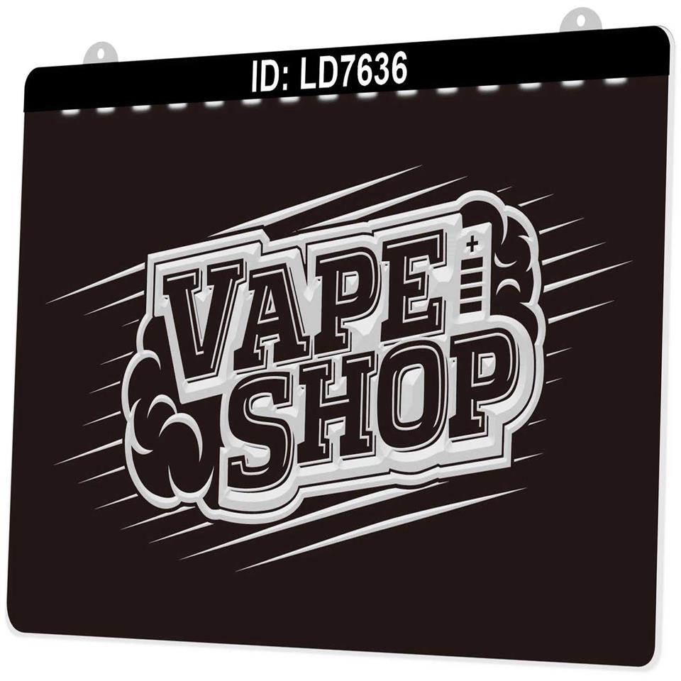 

LD7636 Vape Shop 3D Engraving LED Light Sign Whole Retail256w