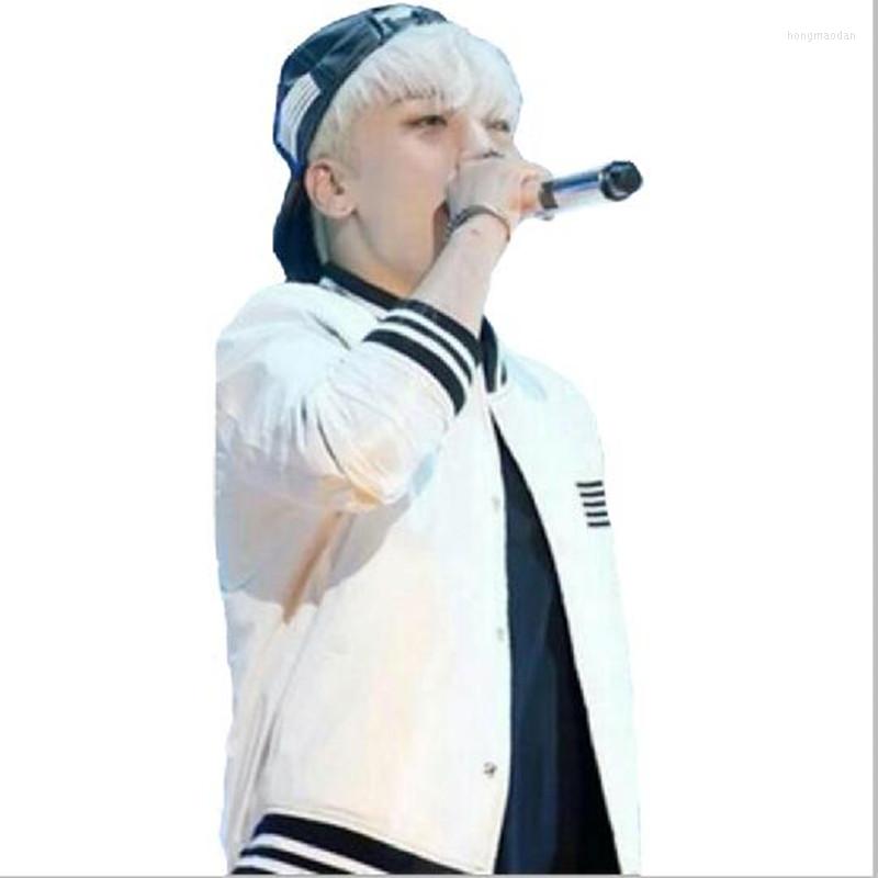 

Men's Jackets Bigbang Coat MADE Concert YG Two Side Baseball GD Taeyang Jacket KPOP Bomber Punk Mens Windbreaker Men Clothes T253, White