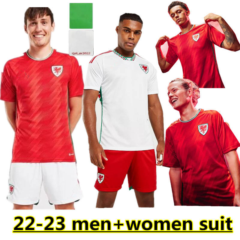 

2022 Wales Soccer Jerseys BALE WILSON ALLEN RAMSEY Mens 22 23 world final cup National Team Rodon VOKES Home red Football Shirt Short Sleeve Adult Uniforms jersey 66, White