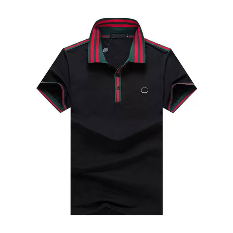 

2022 designer stripe polo shirt t shirts snake polos bee floral striped mens High street fashion horse polo luxury T-shirt#85