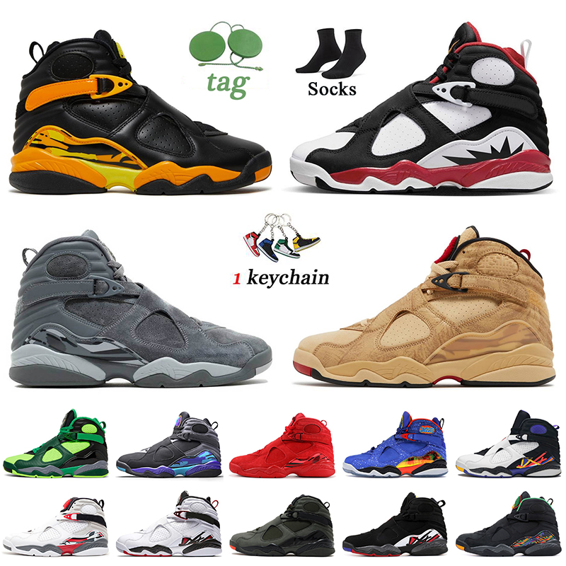 

Jumpman 8 Women Mens Basketball Shoes 2023 Taxi Paprika 8s Rui Hachimura Samurai Cool Grey Bugs Bunny Black Cement Chrome Take Flight Three Peat Trainers Sneakers, B10 taxi 36-47