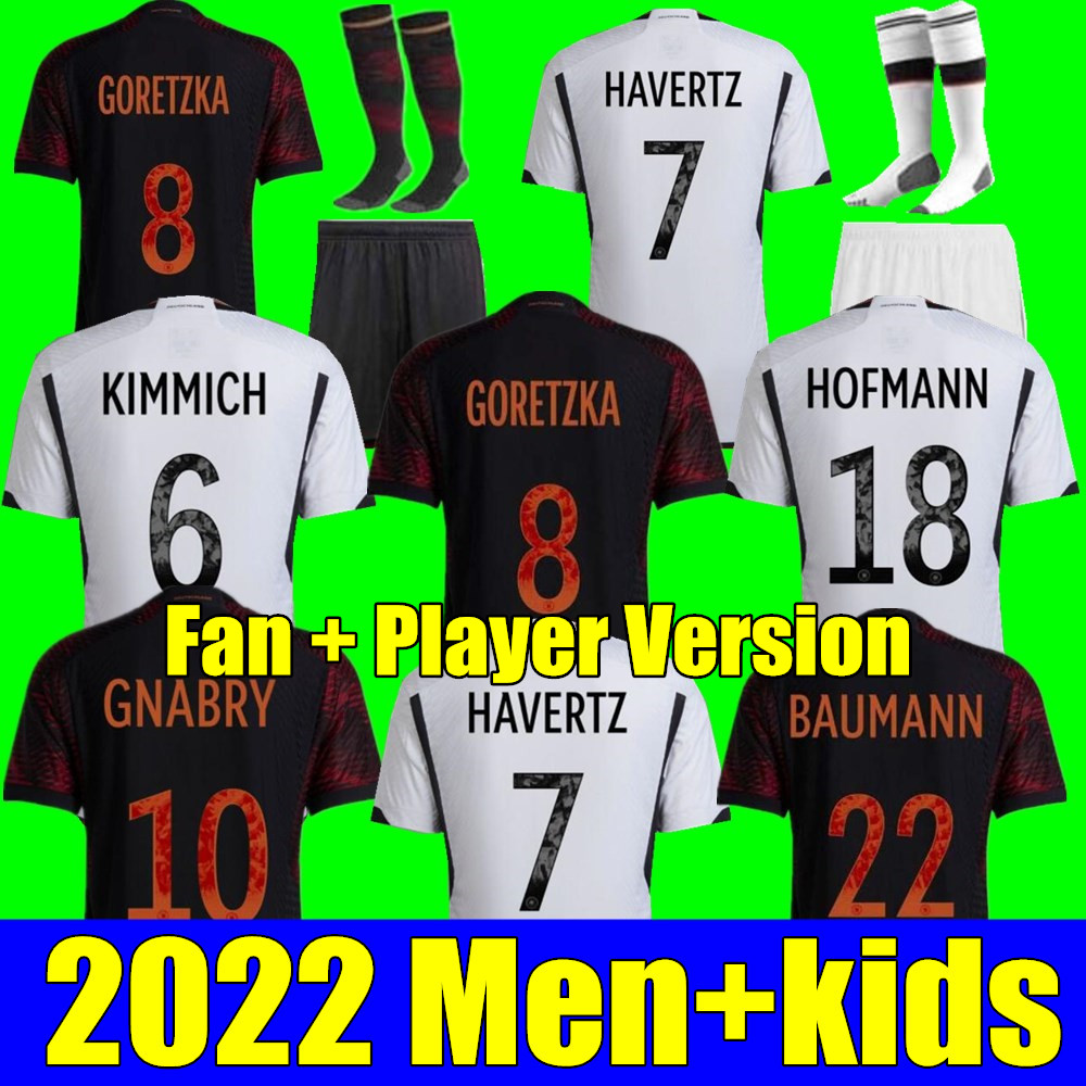 

New 2022 Soccer Jerseys GermanyS home away HUMMELS WORlD KROOS WERNER CUP MULLER Football shirt t GNABRY SANEA KHEDIRA REUS German 22 23 men Women kids kit uniform, Kids home+socks