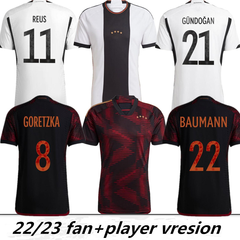 

4XL soccer jersey Fans Player version 2022 2023 HUMMELSKROOS GNABRY WERNER DRAXLER REUS MULLER GOTZE football shirt germanyS Men kids kit women