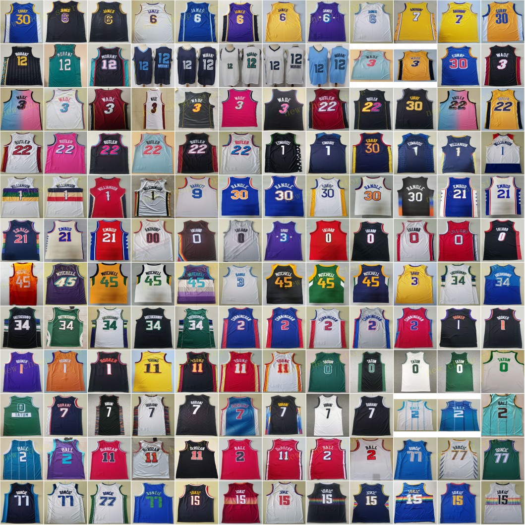 

Durant 7 Kevin Morant Jimmy Basketball Jerseys Ben Butler Simmons Luka Embiid Doncic Devin Ja Booker Joel Harden Dwyane Curry Wade Leonard Lamelo Jokic Ball Herro, As
