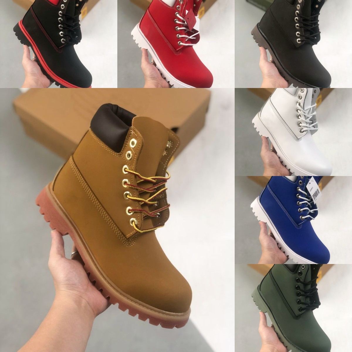 2022 Boots de créateurs hommes femmes tbl cheville chaussures de luxe en cuir chaussure de cheville en bois pour cowboy jaune rouge bleu noir ros
