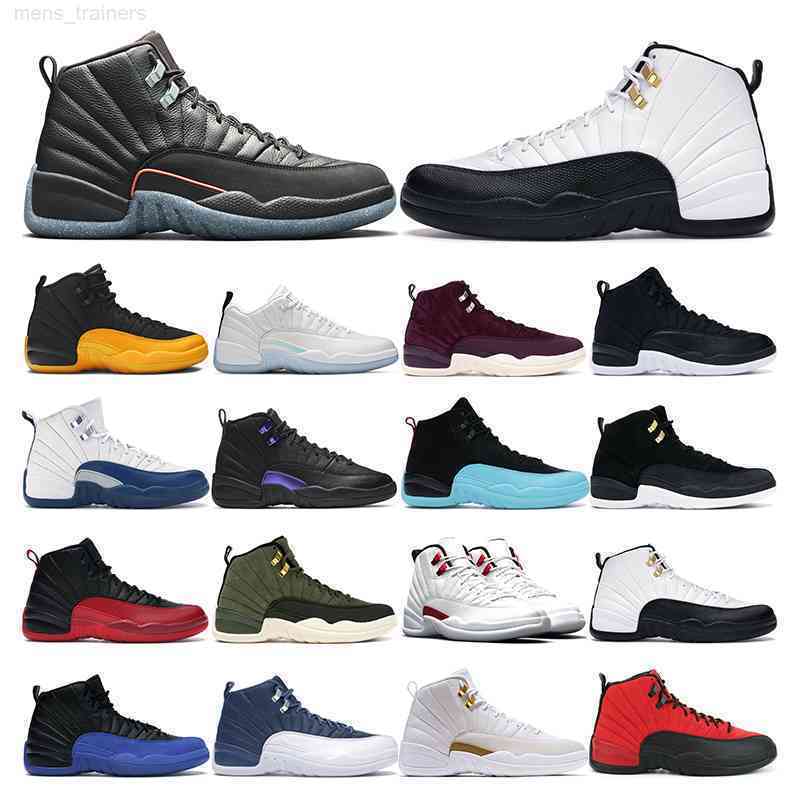 

shoes men basketball 12s mens trainers Utility Twist Easter Flu Game Winter Black Reverse Taxi Nylon sports sneakers size 7-13, 16 university bule
