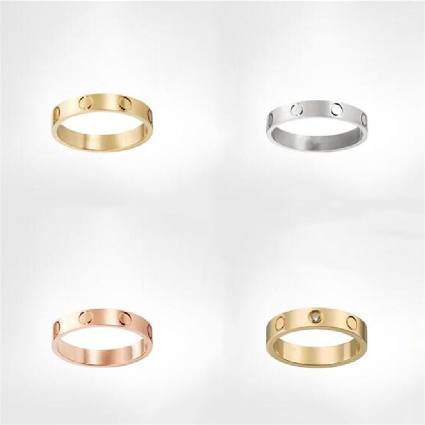 

Love Screw Band Ring Classic Fashion Designer Design Titanium Steel Jewelry Men Promise Women Wedding Rings263l